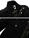 WenVen Men's Fashion Cotton Jackets (Black, US Size L)