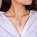 VNOX Stainless Steel Bullet Pendant Necklace for Men Women,Black (Silver)