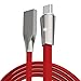 Alyee USB Type C Cable, 2 Pack 6FT+6FT USB C Cable Cord with LED Light Type C Cable Fast Charging Cable Cord Compatible with Samsung Galaxy Note 8, S8, S8 Plus, S9,S9 Plus, LG G6 G5- Red