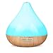 Essential Oil Diffuser ARCHEER Cool Mist Humidifier Ultrasonic Aroma Diffuser 300ml Cool Mist Humidifier with 7 color LED Night Light for Office Home Bedroom Living Room Study Yoga Spa, Wood Grain