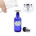 Pack of 12, 2 oz Cobalt Blue Glass Spray Bottles with Black Fine Mist Sprayers by Mavogel,Including 2 Extra Black Fine Mist Sprayers, 2 Stainless Steel Mini Funnel, 2 Transfer Pipettes, 12 Labels