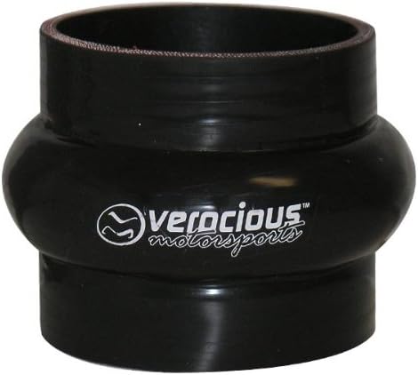 Verocious BOOST PROOF Silicone Hump Hose, 4 Ply Polyester - 4" ID x 3" Long, Black