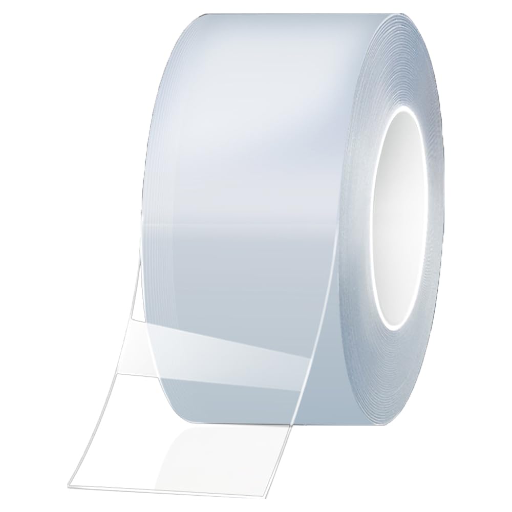 HUSABEJAIN Window Weather Sealing Tape 2inchx32.8ft Waterproof Transparent Draft Isolation Sealing Film Tape No Residue Window Sealant Tape for Winter