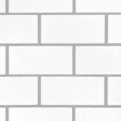 壁紙屋本舗 壁紙サンプル タイル柄 1409 サイズ 白 ホワイト メトロタイル サブウェイタイル シンコール クロス 壁紙 Amazon