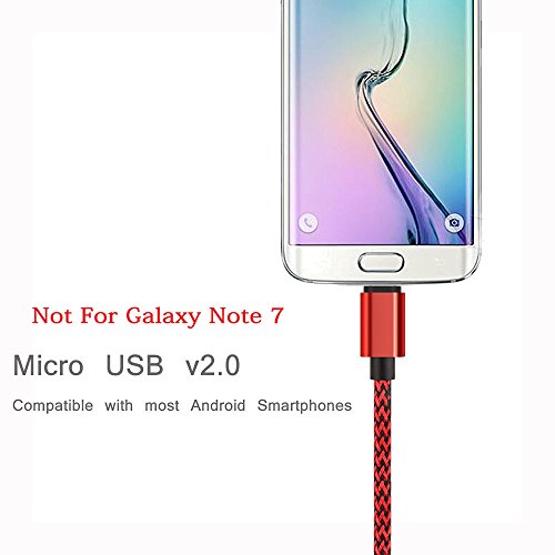 FREE SHIPPING Galaxy S7 Edge Charger,Pack3 6ft 2m Extra Long Braided