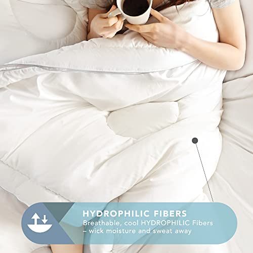 Codi Twin Eucalyptus Lyocell Comforter, Lightweight Duvet Insert, Down