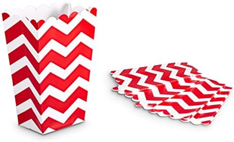 5 Pack Chevron Party Favor Paper Bags/Box (5.5" x 3.5" x 2.25") Good for Birthday Party ETC. Also good for Popcorn