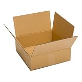 Pratt PRA0058 Recycled Corrugated Cardboard Single Wall Standard Flat Box with C Flute, 12