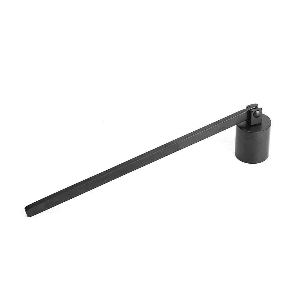 Candle Snuffer, Fashion Stainless Steel Straight Tube Shaped with Long Handle for Putting Out Extinguish Candle Wicks Flame Safely(Black)
