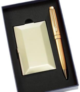Aeropen International GC-67B Set Gold Card Case and Matching Pen with Gift Box