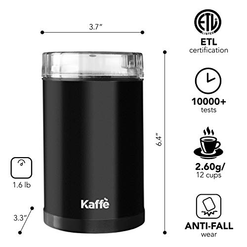 Kaffe Electric Coffee Grinder 14 Cup Capacity. Cleaning Brush