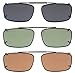 Eyekepper 3-pack Clip-on Polarized Sunglasses 56 * 34MM Grey/Brown/G15 Lens