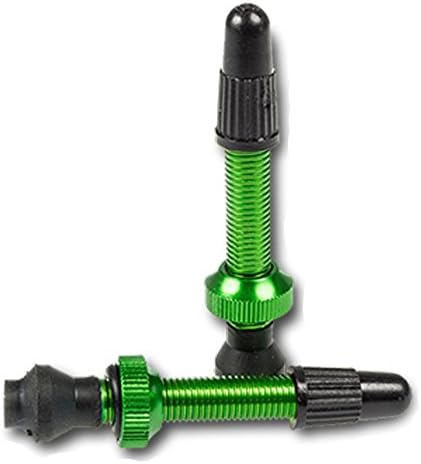 Truckerco Superlight Alloy Speed Evolution Tubeless Tire Valve Stem 48mm Green/pr