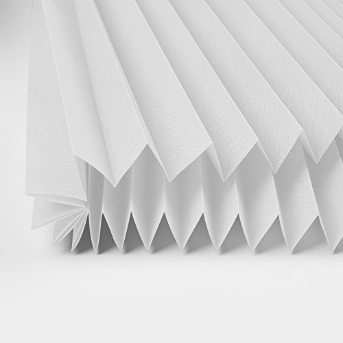 Acholo Easy to Install Pleated Fabric Shades Blinds Room Darkening Window Shades Blinds White 36"x 72" 6-Pack