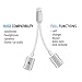 2-in-1 Lightning Splitter Adapter for iPhone X/8/8 Plus/7/7 Plus. Compatible IOS 10 or Later, Double lightning ports for dual Lightning Headphone Audio & Charge Adapter.