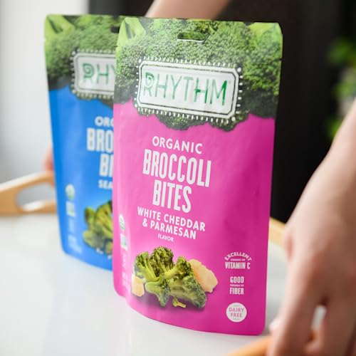 Rhythm Superfoods Crunchy Broccoli Bites, White Cheddar & Parmesan