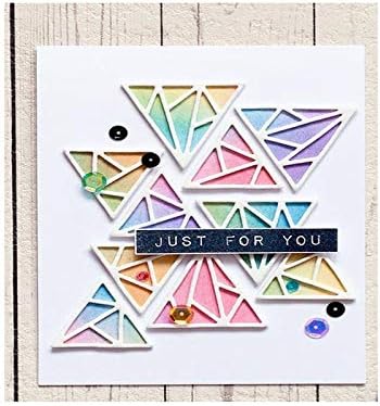 Best Quality - Cutting Dies - Triangle Background Set Metal Cutting Dies Stencil for DIY Scrapbooking Photo Album Paper Card Decorative Craft Diecuts New 2018 - by BLUESKYUP - 1 PCs