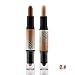 Highlighter Contouring Bronzer 3D Face Makeup Double-ended 2 in 1 Contour Stick Concealer Full Cover Blemish,0.14oz