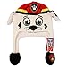 Nickelodeon Boys' Little Paw Patrol Marshall Squeeze and Flap Fun Cold Weather Hat, WhiteRed, Age 4-7