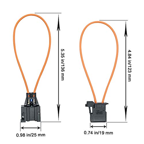 YIOVVOM Fiber Most Optic Loop Connector Diagnostic Device Tool Bypass Female And Male Adapter For Benz Audi Mercedes BMW VW Porsche Mercedes Benz, Audi, VW, Porsche Pack of 2
