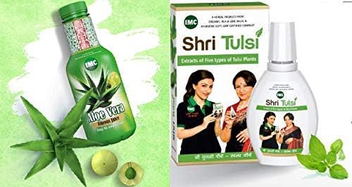 Imc Aloe Vera Fibrous Juice And Shri Tulsi - Combo Of 4