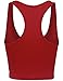 BEKDO Womens Basic Seamless Cropped Racerback Sports Tank Top-ONE Size-RED