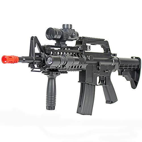 BBTac Airsoft Gun Package - Black Ops - Collection of Airsoft Guns - Powerful Spring Rifle, Shotgun, Two SMG, Mini Pistols and BB Pellets, Great for Starter Pack Game Play