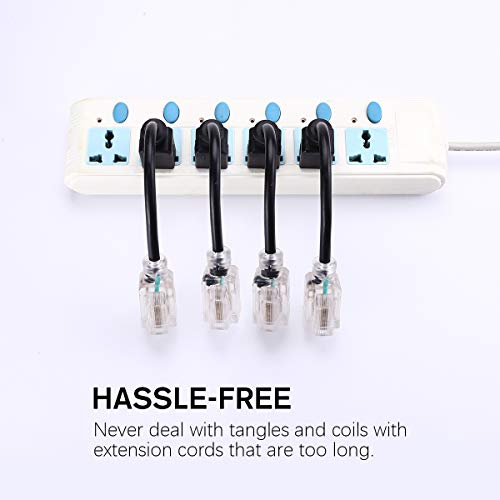 [UL Listed] Miady Short Power Extension Cord Outlet Saver, Female Plug