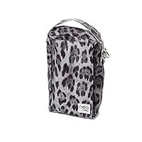 On The Go Baby Wipes Dispenser; Vegan Leather Diaper Clutch and Baby Wipes Case; Waterproof; Holds Multiple Newborn Necessities and Kids Travel Essentials- Black Leopard