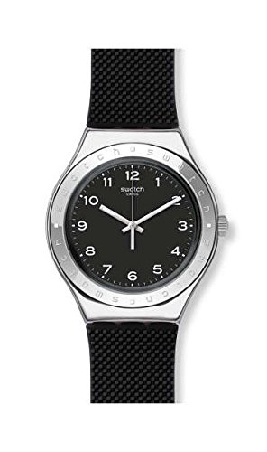 Swatch Damen Analog Quarz Uhr mit Silikon Armband YGS137