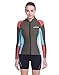 DIVE & SAIL Women’s 3/2 mm Wetsuits Jacket Long Sleeve Neoprene Wetsuit Top