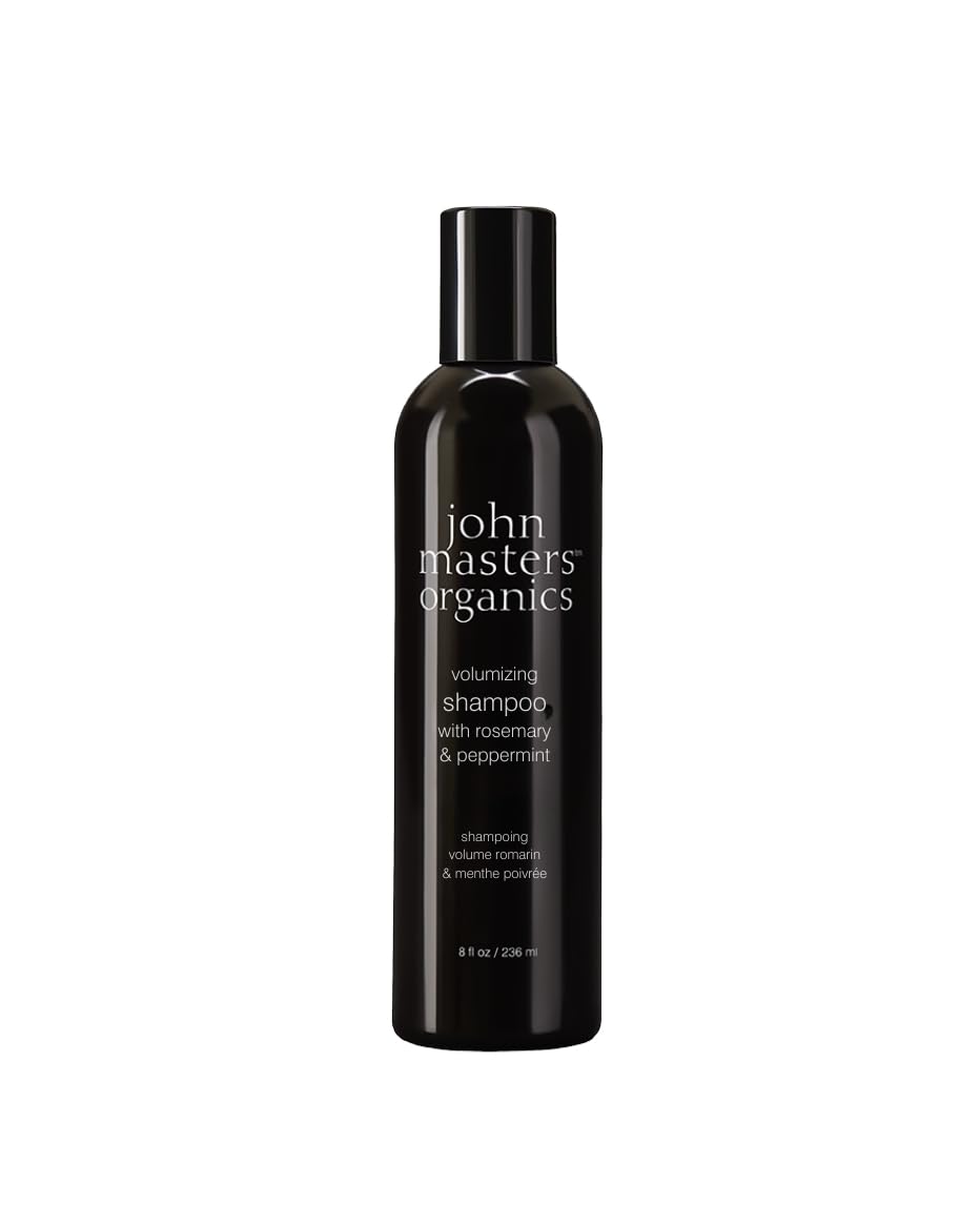 JMO Volumising Shampoo - 236 Millilitres, Shampoo with Rosemary & Peppermint for Fine Hair - Shampoo for Men & Women