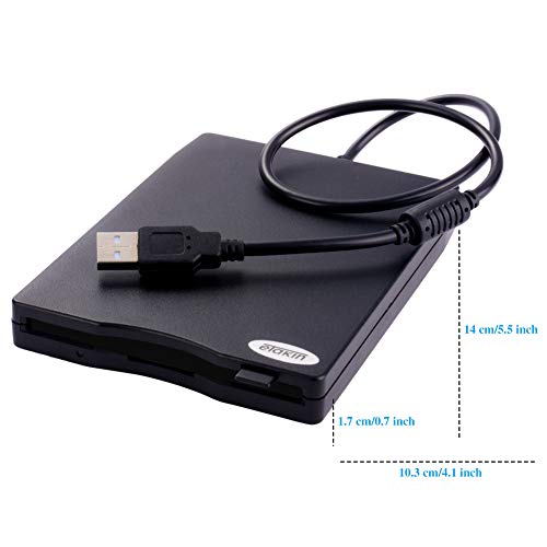 eTakin USB Floppy Disk Drive, 3.5" External Drive Portable 1.44MB FDD