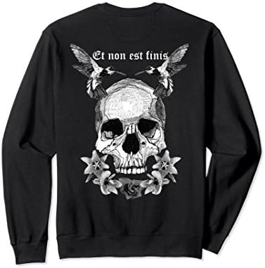 Unisex Skull Premium long Sleeve Sweatshirt by PeLari Design 2XL Black