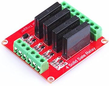 XINY 4-way High-level solid state relay modules Red Board DC 24V Resettable fuse AC 240V / 2A Output with resistive fuse 240V/2A 50/60Hz High-level Trigger