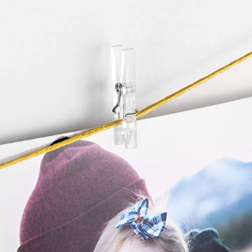 Mini Clips Abrazaderas Vosarea 50 Piezas de plástico Transparente para