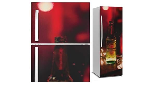Vinilo para Nevera - Cerveza en Pub - Efecto de Vidrio Esmerilado ...