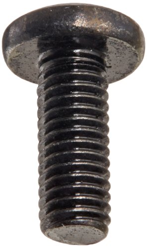 Steel Pan Head Machine Screw, Black Zinc Plated, Meets ASME B18