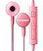 Samsung HS130 Pink Wired Stereo Earbud 3.5mm universal headset W/In-Line Multi-Function Answer/Call Button & SD Reader (US Retail Pack - Made in Vietnam)
