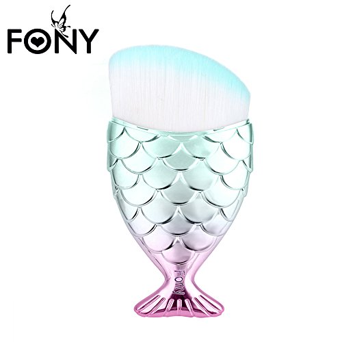 Pongfunsy Makeup Brushes 11PCS Make Up Foundation Eyebrow Eyeliner Blush Cosmetic Concealer Brushes(Mermaid Colorful) (Multicolor 4)