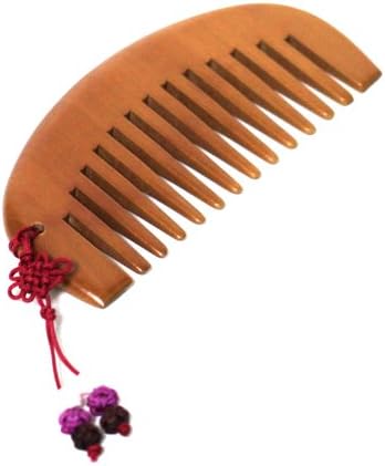Peach tree Natural Wood Comb Styling Care Hair Wooden Comb Massage Deco knot AA