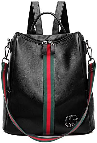 Vnlig Ms. Wild Fashion Backpacks Leisure Travel Bag Shoulder Bag Purse Handbag (color : Red and green stripe)