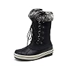 VEPOSE-Womens-Waterproof-Snow-Boots-Mid-Calf-Lace-Up-Fur-Shoes