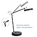 SUNLLIPE Swing Arm Desk Lamp 7W Metal Architect Touch Control Stepless Dimming Led Dimmable Table Task Lamp Reading Light for Bedroom and Office