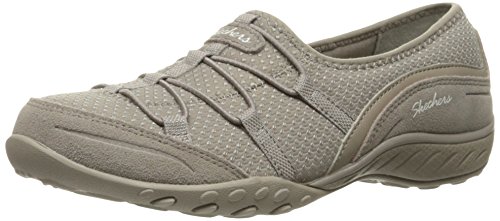 Skechers Sport Women's Breathe Easy Blythe Fashion Sneaker, Taupe, 7 M US