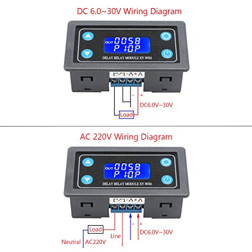 DROK Timer Relay, Time Delay Relay 5V 12V 24V 10A 30A Delay Controller