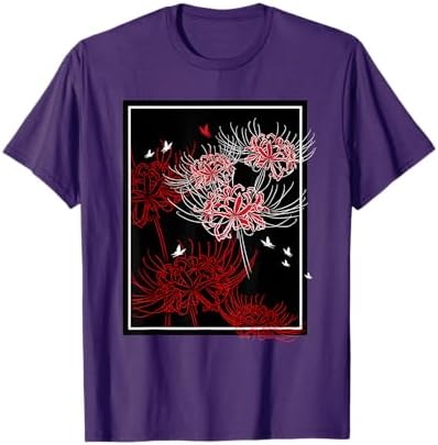 Amazon.com: Red Spider Lily Lycoris Japanese Art T-Shirt