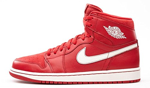 nike air jordan 1 retro high OG mens basketball trainers 555088 sneakers shoes (UK 7 us 8 EU 41, gym red/sail 601)