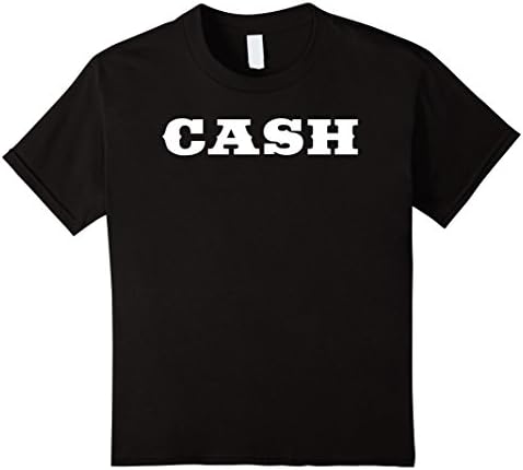 unisex-child Cash T-Shirt for Cash Rodeo Cowboy and Cowgirl Tee 6 Black