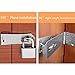 Alise Door Lock Hasp Latch, 5 inch SUS 304 Stainless Steel Safety Packlock Clasp Hasp Lock Latch with Fixing Screw for External Doors Window Cabinet Pet Cage, Brushed Nickel MS9-5B